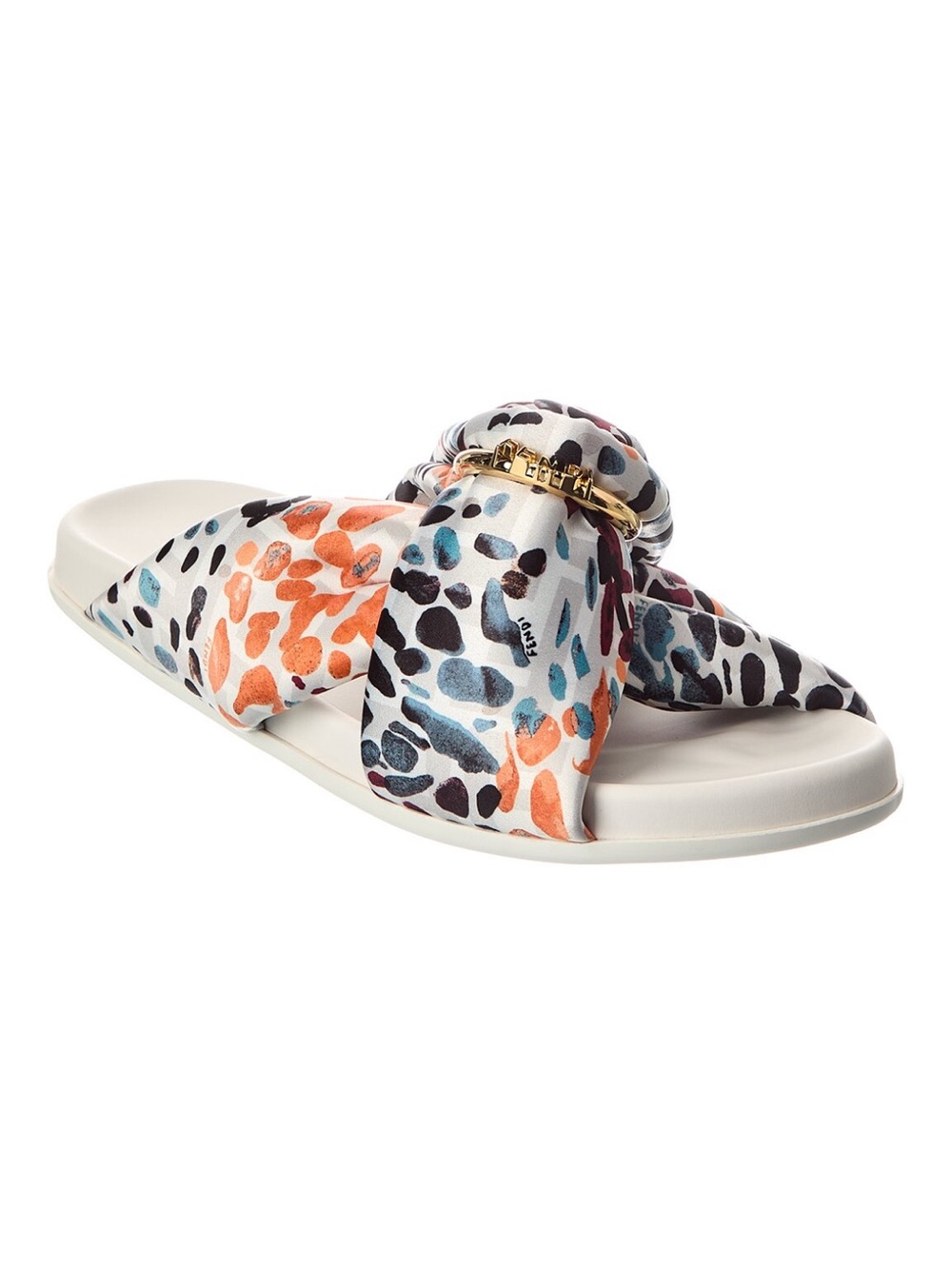 FENDI women’s printed silk sandals